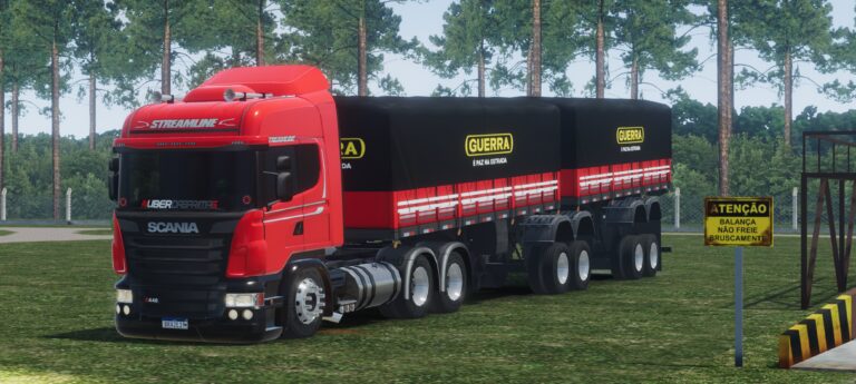 SCANIA  R440 VERMELHA + BITREM – GLOBAL TRUCK ONLINE