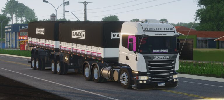 SCANIA HIGHLINE + BITREM GRANEL + VIDROS- GLOBAL TRUCK ONLINE