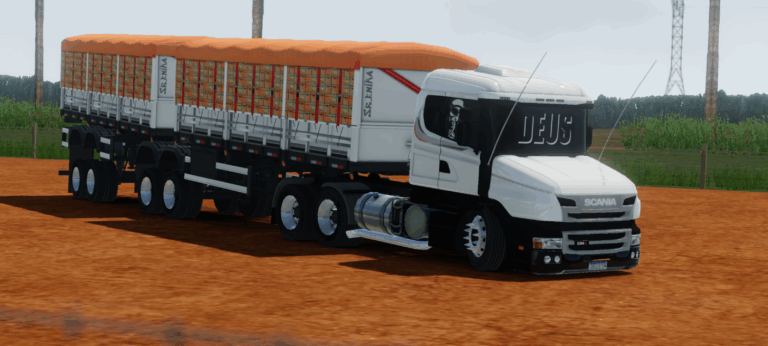 SCANIA 124 BRANCO FAIXAS PRATA QUALIFICADO @_kau3_x