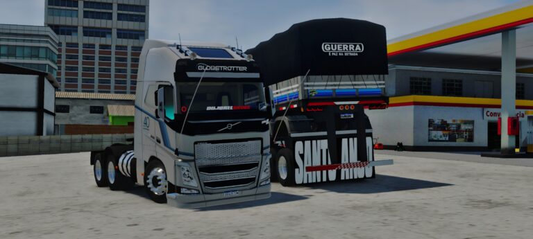 VOLVO FH 540 BRANCO GELO EDIÇÃO 40 ANOS NO BI-TREM @DUJOREL SKINS