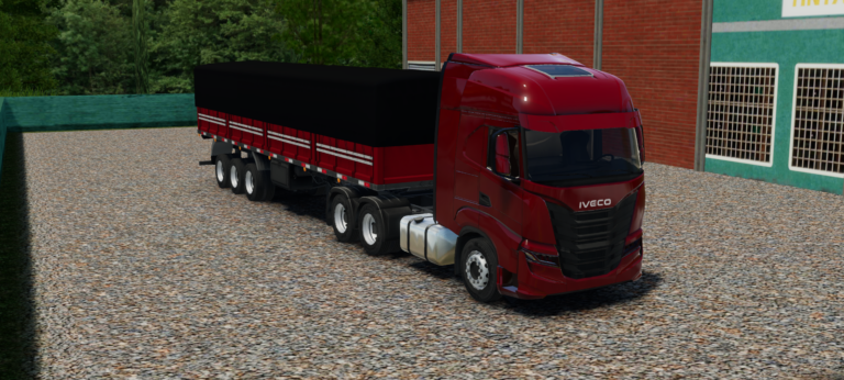 Iveco S-WAY vinho na graneleira 3 eixo @JF SKINS