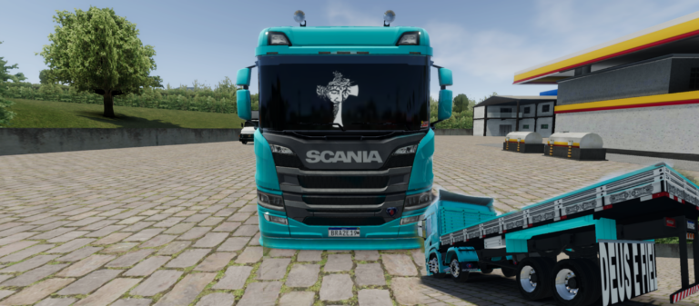 Skin Scania p320 AZUL NA CARROCERIA @Gabriel