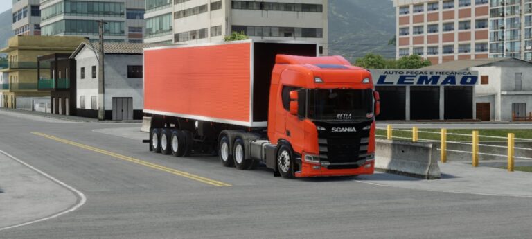 SCANIA LARANJA + BAU GUSTAVIM – GLOBAL TRUCK SKINS