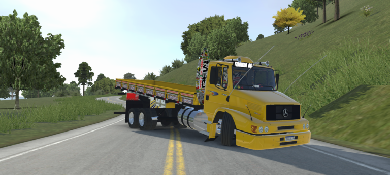 Mercedez 1620 amarelo com figurinhas na porta e volante personalizado! @Freestyle 663