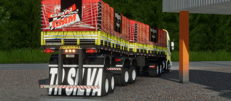 Carreta bitrem amarela @Tr Silva