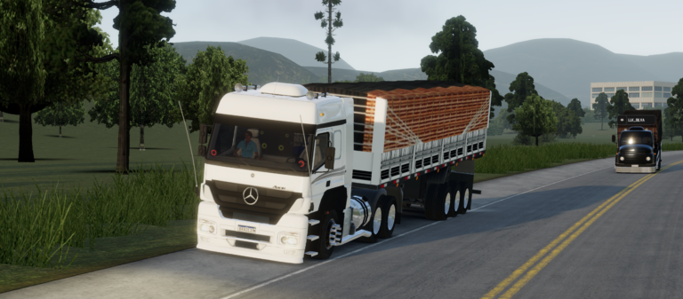 Mercedes axor branca + carreta ls branca @TR SILVA