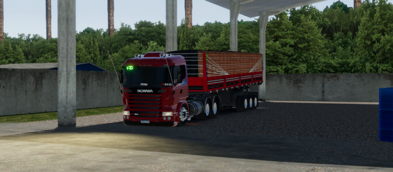 Scania 124 frontal + carreta ls com faixa preta @TR SILVA