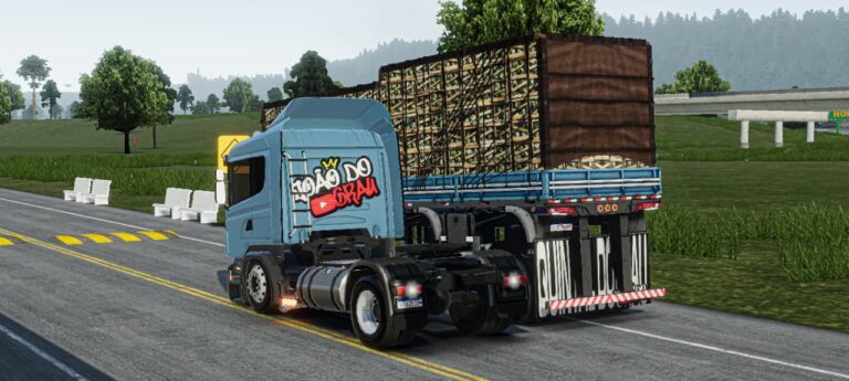 SCANIA JOÃO DO GRAU + CARRETINHA 2 EIXOS – SKINS GLOBAL TRUCK ONLINE