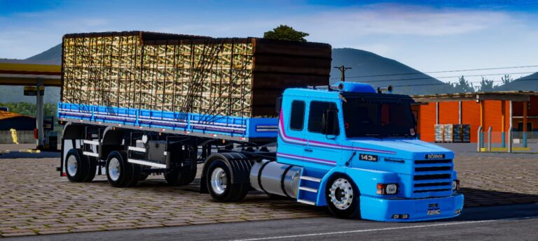 SCANIA 143 BRUNO GARCIA + CARRETINHA 2 EIXOS – SKINS GLOBAL TRUCK ONLINE