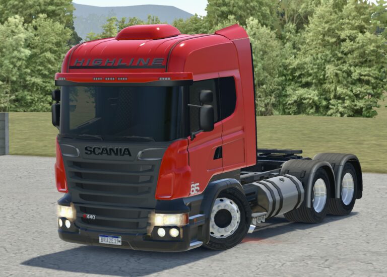 Scania R440 Vermelha com adesivo Scania 65 Anos @027__luizin_