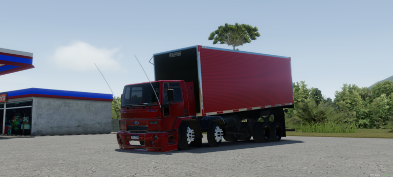 Ford Cargo 2428vermelho no baú de batateiro @Baú batatero Ford gargo 2428