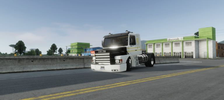 Scania 112H branco nas faixas amerelas @Oliveira 01